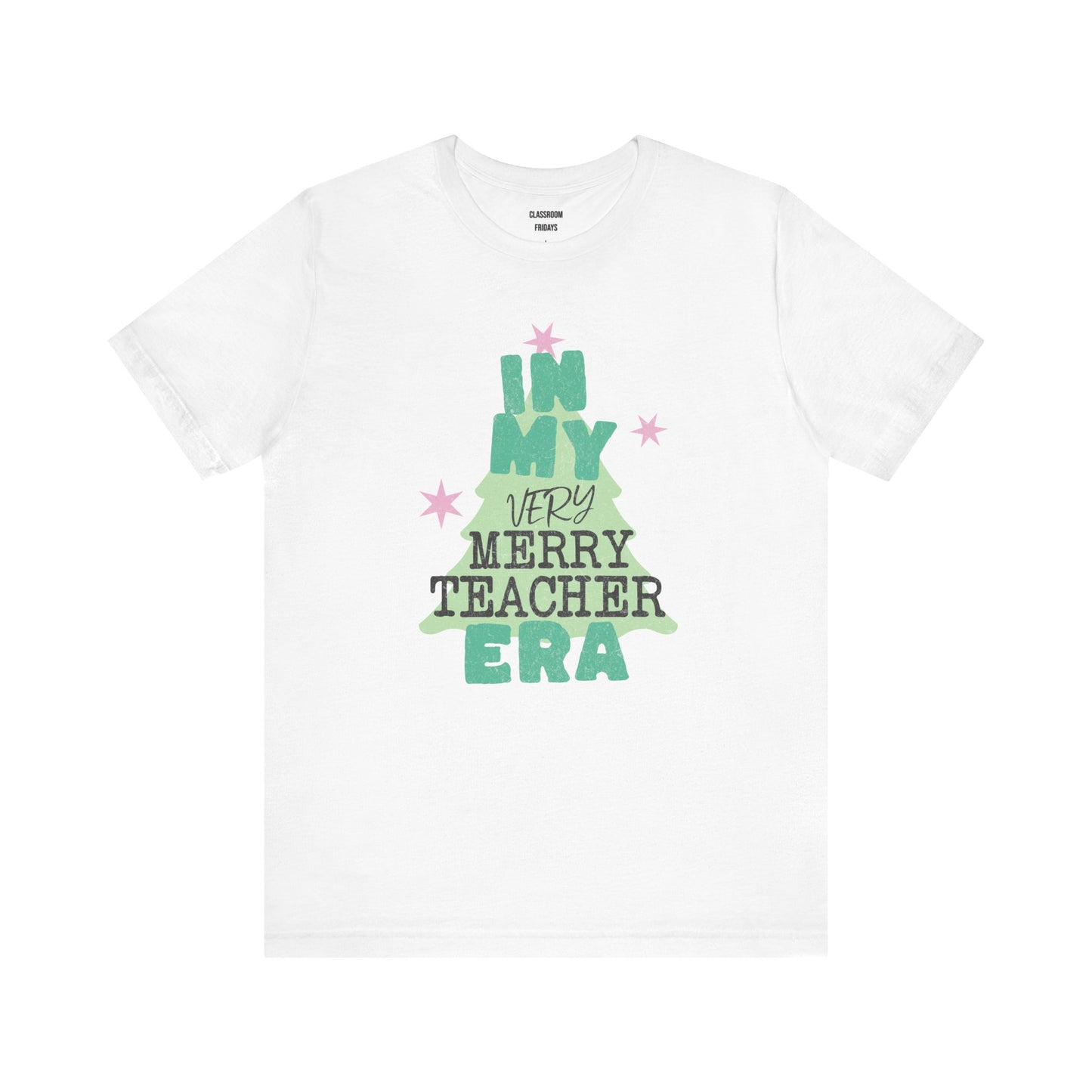 "In My Very Merry Teacher Era" Christmas Teacher T-shirt