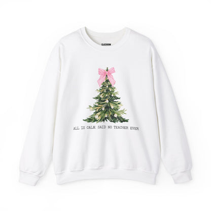 "Christmas Coquette" Teacher Sweatshirt