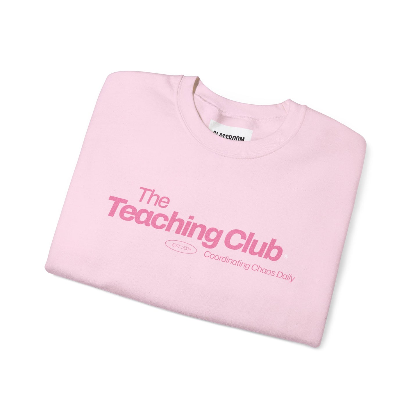 "The Teaching Club" Pink Teacher Crewneck