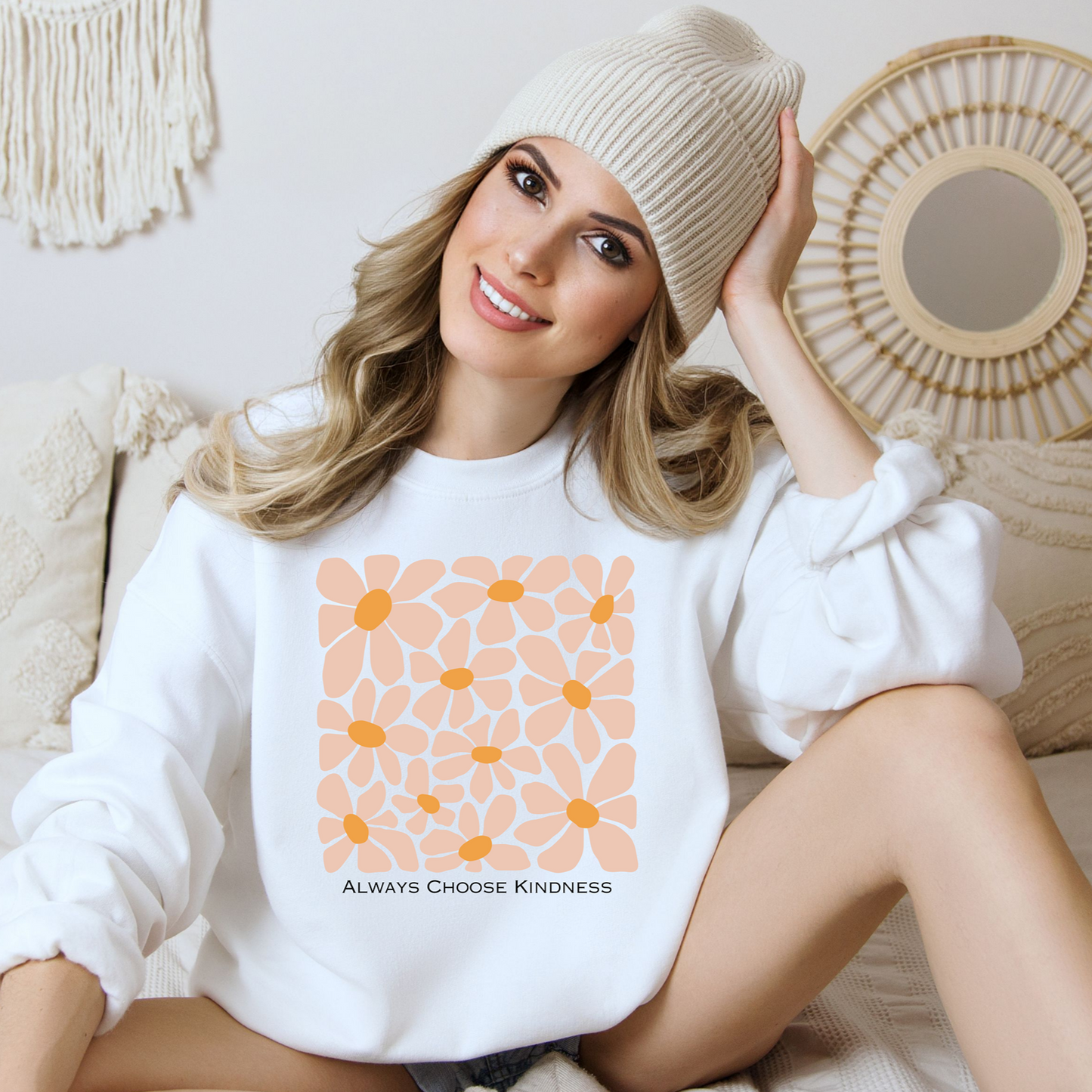 "Always Choose Kindness" Teacher Boho Sweatshirt