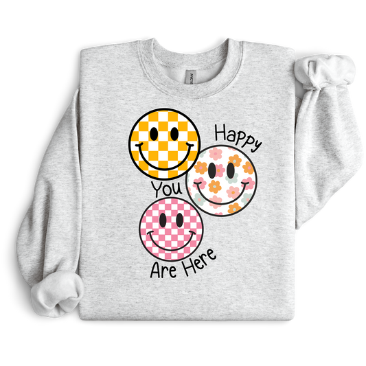 "Happy You Are Here" Teacher Crewneck Sweatshirt