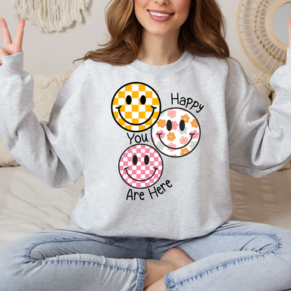 "Happy You Are Here" Teacher Crewneck Sweatshirt