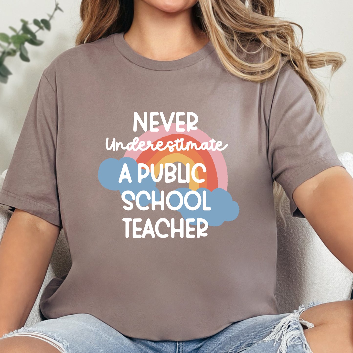 "Rainbow Public School" Teacher Tee